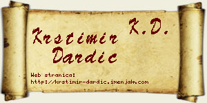 Krstimir Dardić vizit kartica